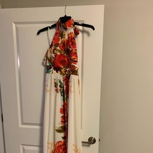 Floral Halter Maxi Dress